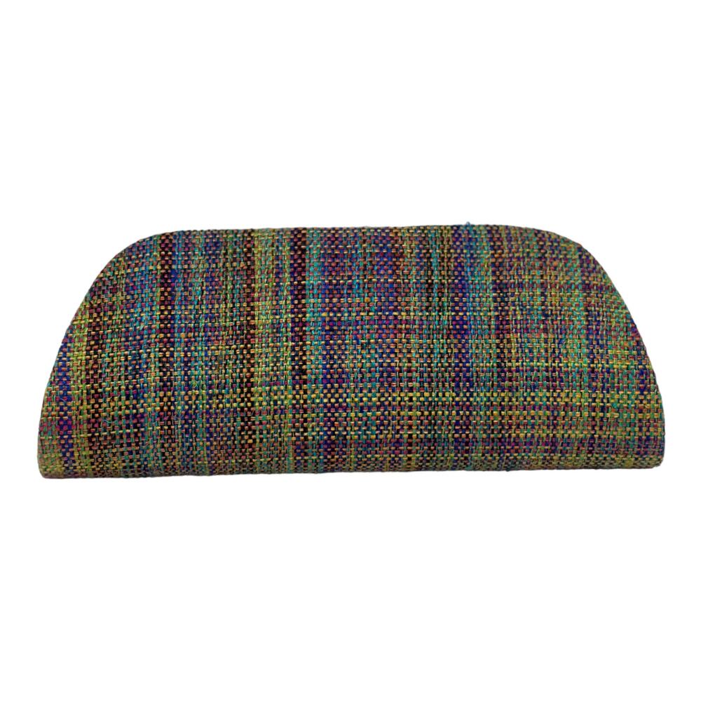 Fabindia multicolor woven clutch handbag